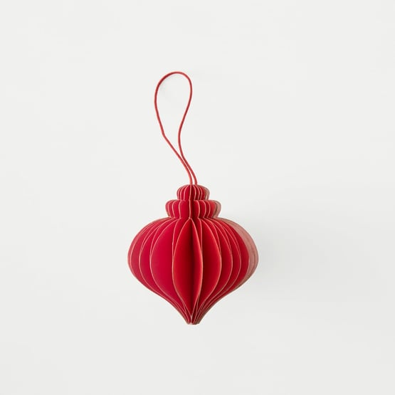 Honeycomb Red & Pink Onion Paper Decoration Set of 4