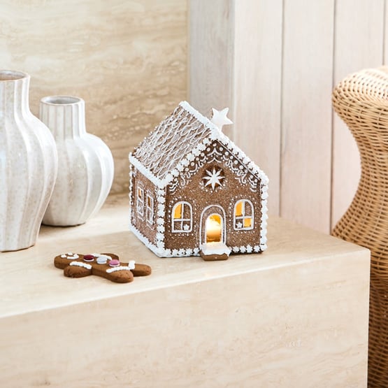 Frosted Gingerbread Brown House