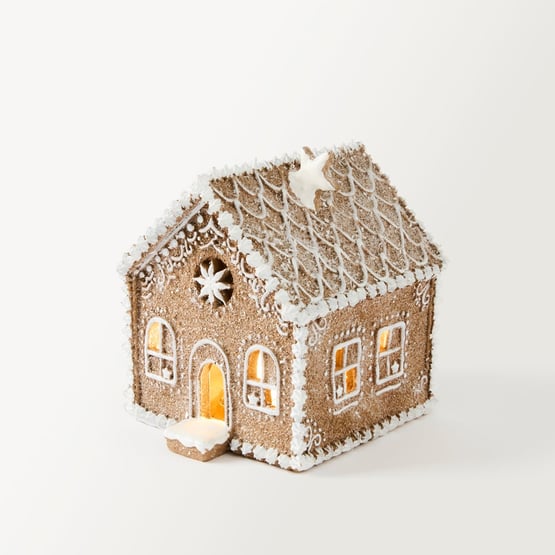 Frosted Gingerbread Brown House