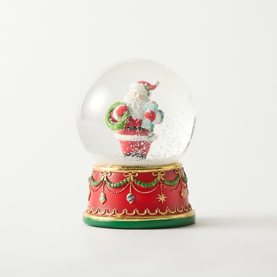 Santa Musical Snow Globe with LED Lights