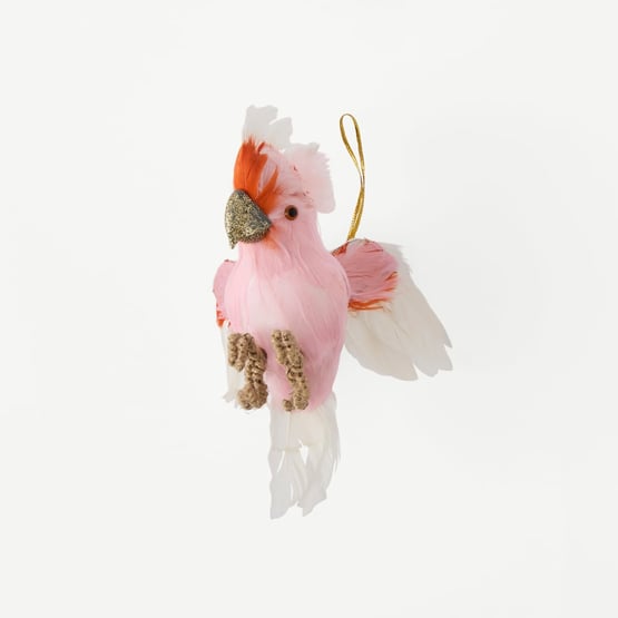 Christmas Flock Pink Major Mitchell Fly Decoration