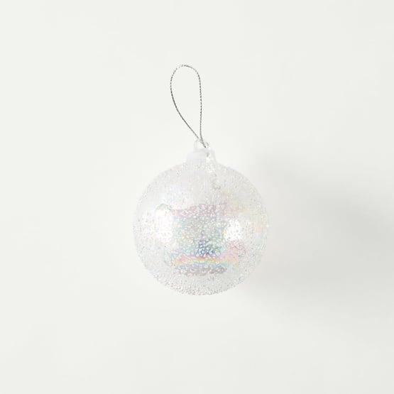Clear Vintage Rainbow Glass Bauble