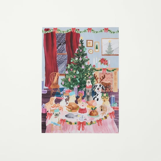 Christmas Dinner Dogs Novelty Puzzle