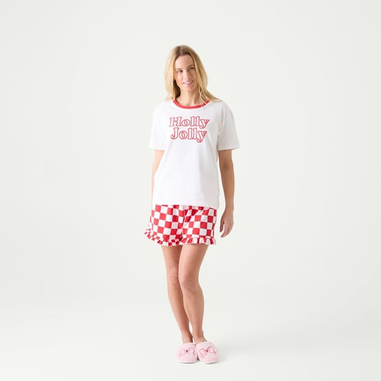 Women's Holly Jolly Red Short Pyjama Set