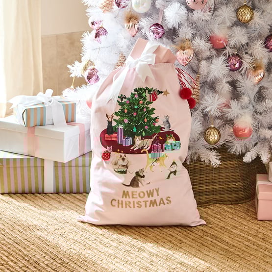 Meowy Christmas Santa Sack