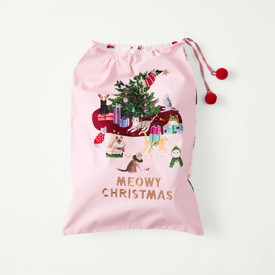 Meowy Christmas Santa Sack