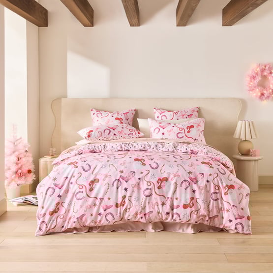 Sweet Dreams Christmas Cowgirl Pink Pillowcases