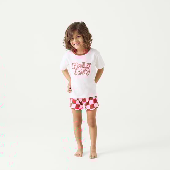 Kid's Holly Jolly Red Short Pyjama Set