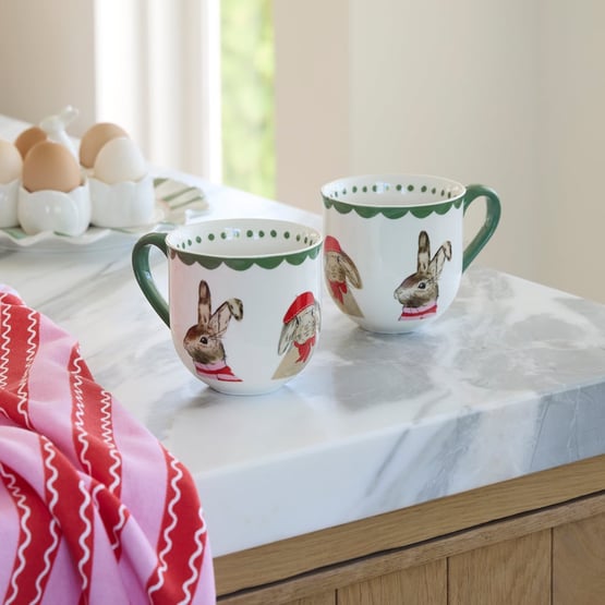 Bunny Friends Green Mug