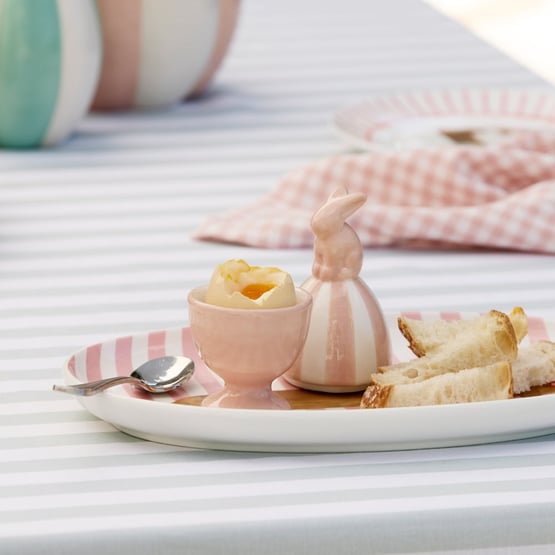 Carnival Stripe Pink Egg Cup