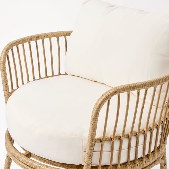 Bondi Natural & White Outdoor Lounge Set