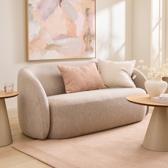 Kiel Beige Boucle 2.5 Seater Sofa