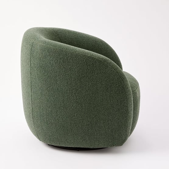 Kiel Sage Boucle 1 Seater Swivel Chair