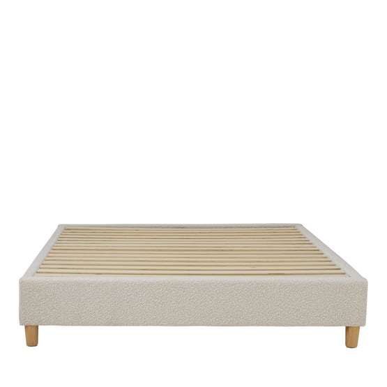 Memphis Cream Boucle Bed Base