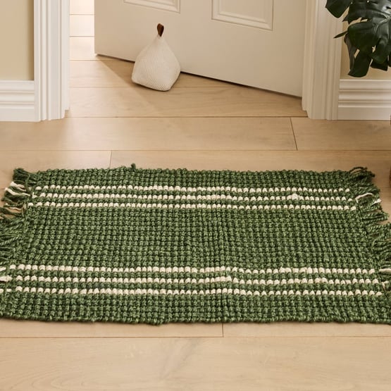 Forest Chunky Jute Stripe Indoor Mat