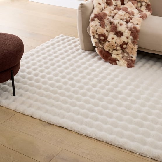 Luxury Pearl Faux Fur Rug