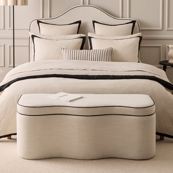 Cliveden Natural & Charcoal Blanket Box