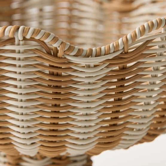 Marloe Taupe & White Pedestal Bowl
