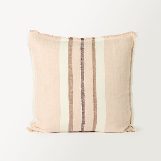 Indra Hazelnut Linen Cushion
