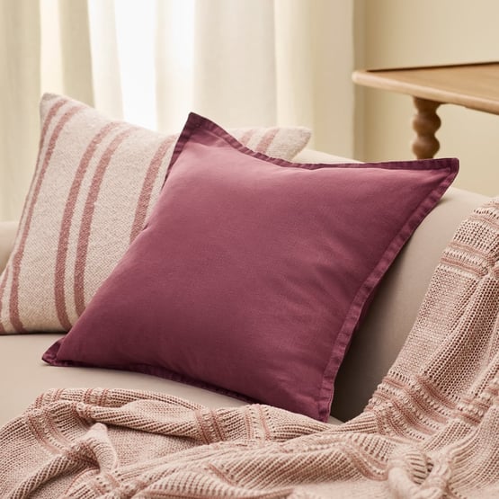 Belgian Grape Vintage Washed Linen Cushion