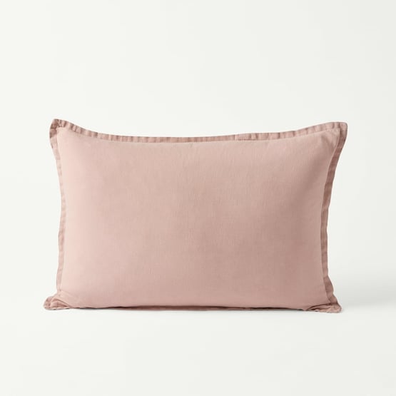 Belgian Nude Pink Vintage Washed Linen Long Cushion