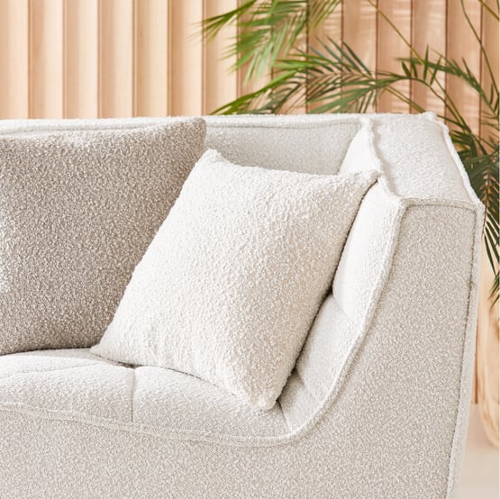 Otis White Boucle Cushion