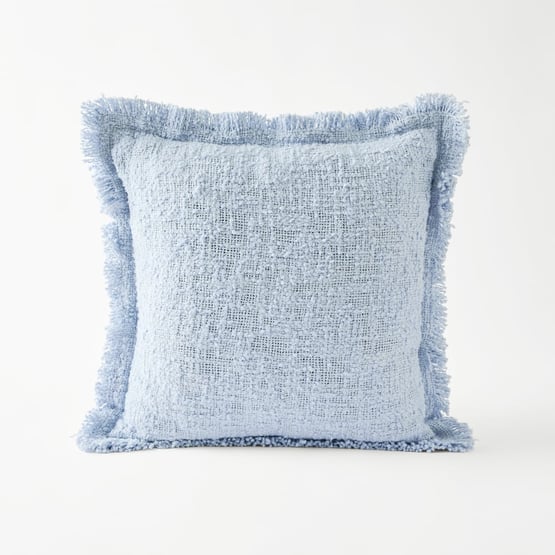 Leiden Cashmere Blue Boucle Cushion