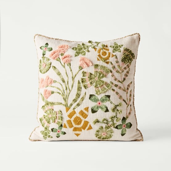 Gigi Green Floral Cushion