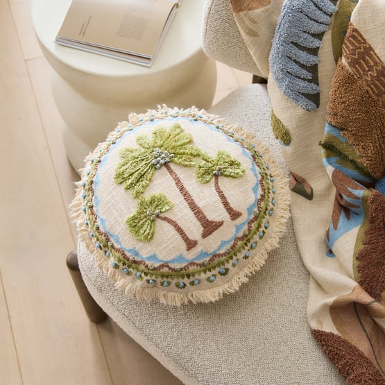 Foxtail Palm Green Cushion