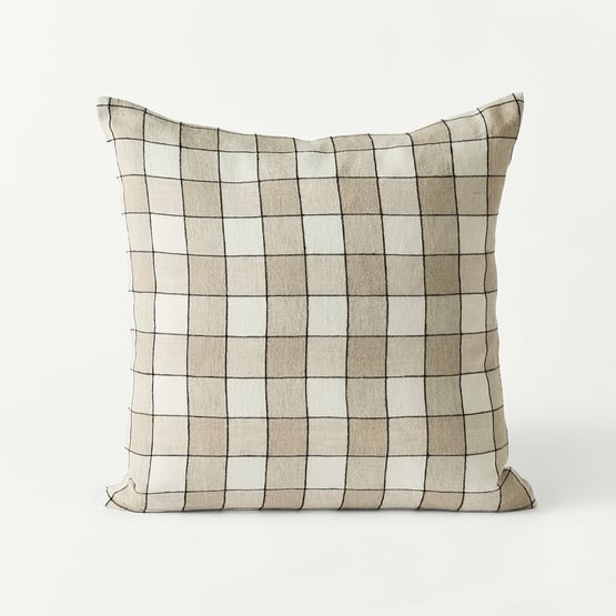 Dalton White Check Cushion