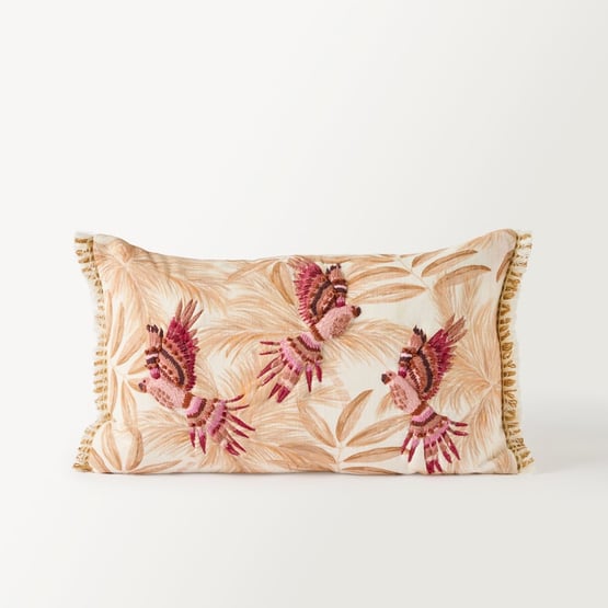 Sunlit Parrot Pink Long Cushion