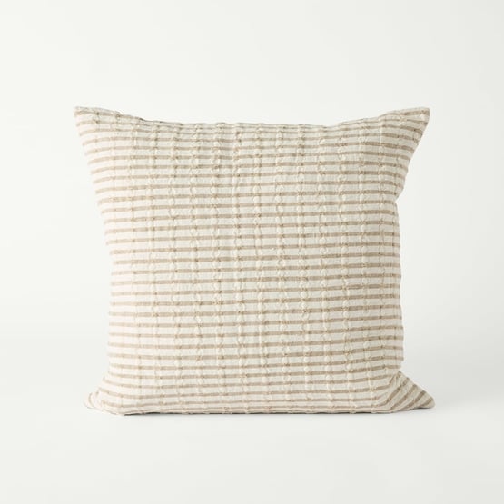 Colton Stripe Natural & White Cushion