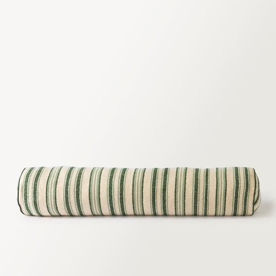 Marion Stripe Green Bolster Cushion