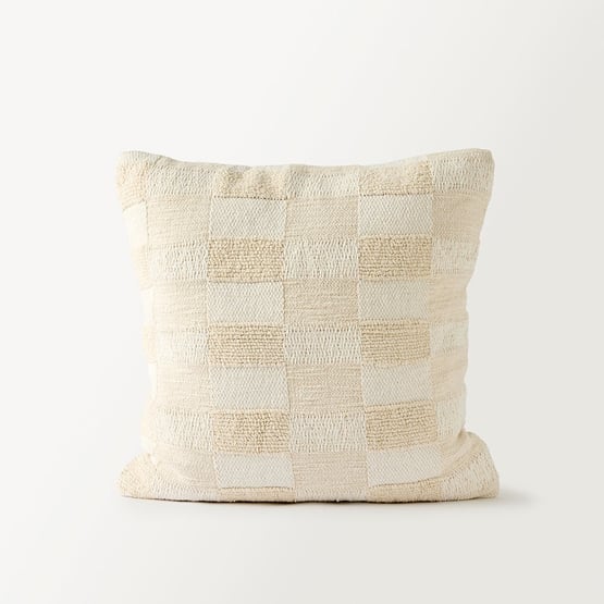 Chicago Natural Check Cushion