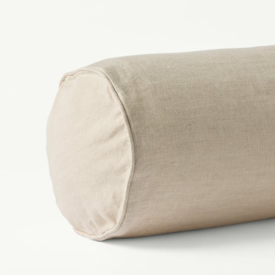 Belgian Vintage Washed Linen Linen Bolster Cushion