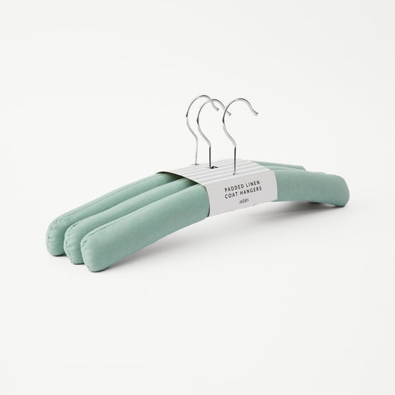 Padded Sage Coat Hangers