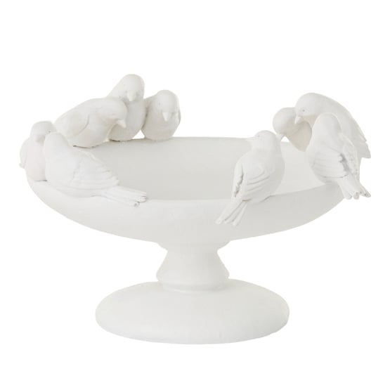 Bird Life Off White Footed Bowl