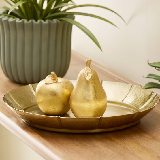 Gold Pear Sculpture