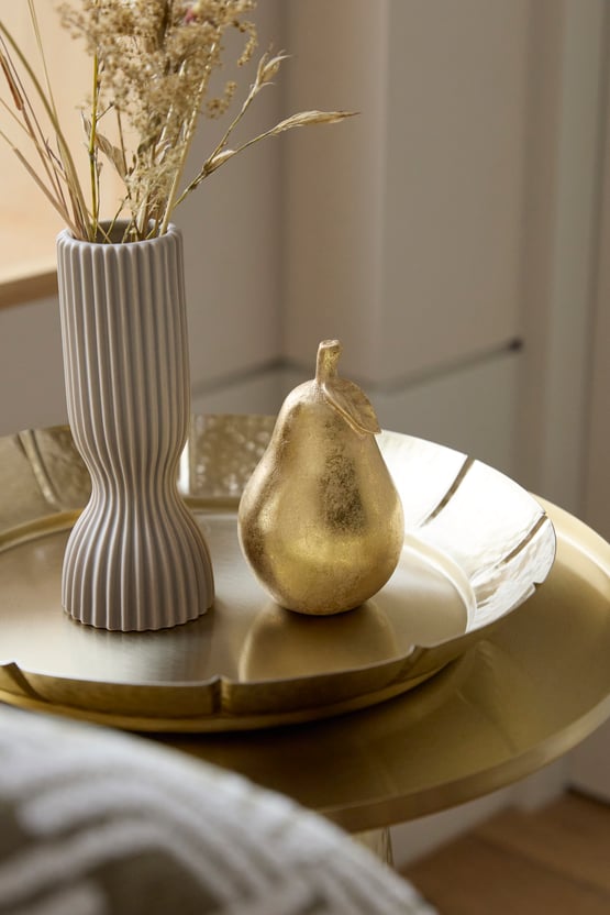 Gold Pear Sculpture