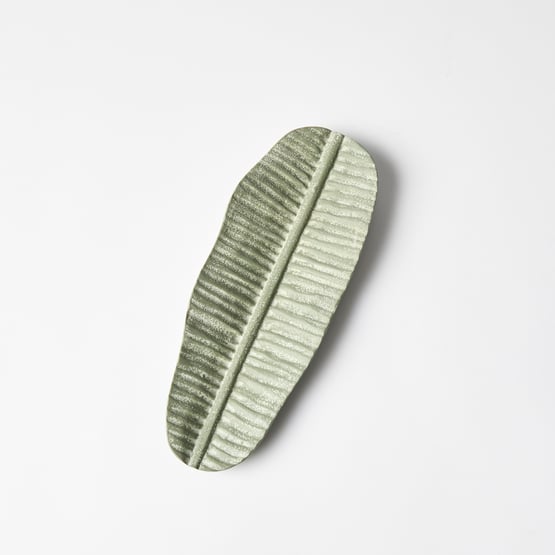 Resort Collection Green Leaf Small Platter