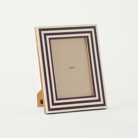Capri Burgundy Stripe Photo Frame