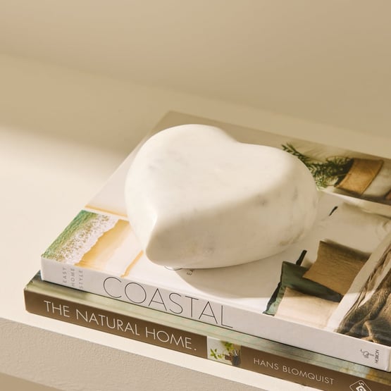 Marble White Heart