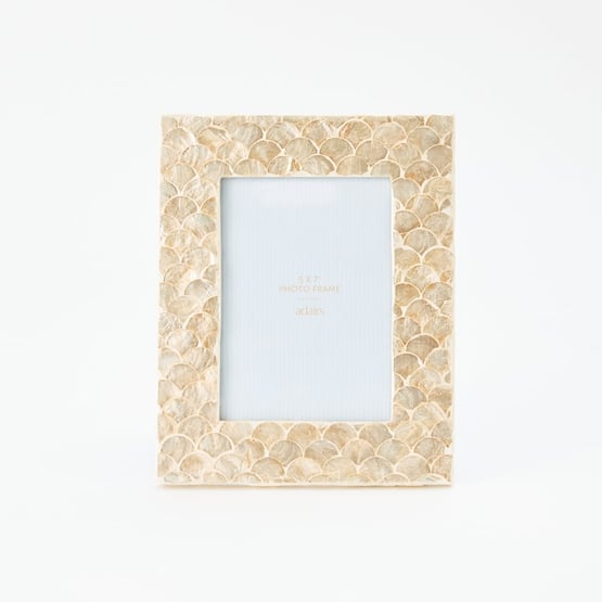 Sicily Capiz Portrait Ivory Tile Frame