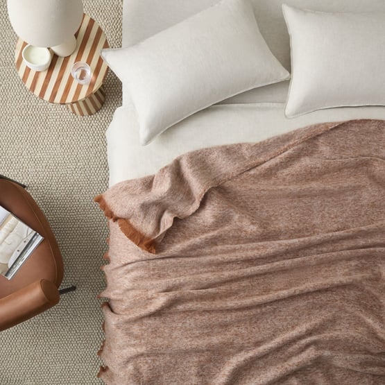 Indiana Sienna Brown Blanket