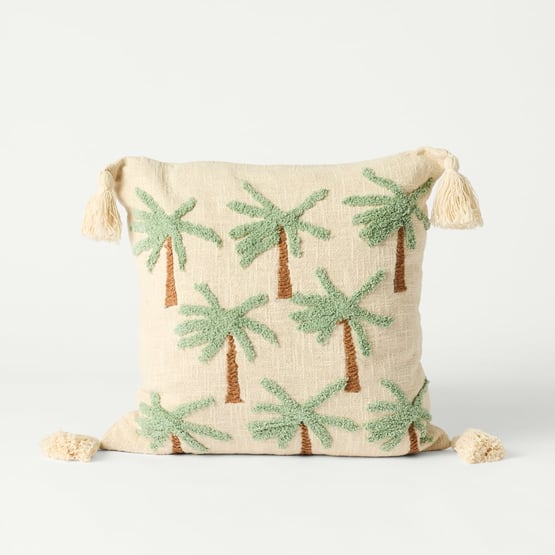 Palm Lily Pad Tufted Cushion