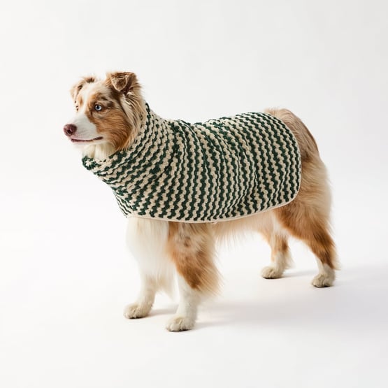 European Lola Forest Green & Natural Turkish Drying Jacket