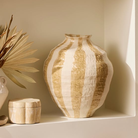 Santorini Taupe Large Vase