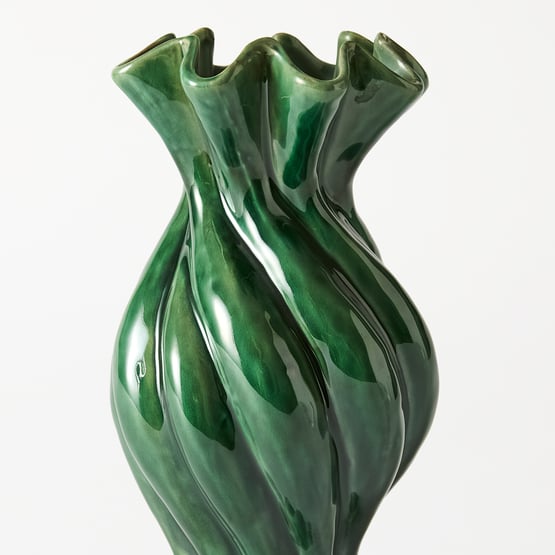 Twist Green Tall Vase
