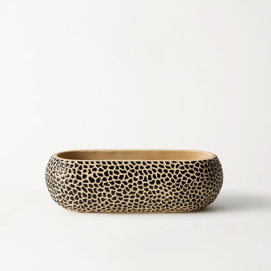 Animalia Black & Natural Long Pot