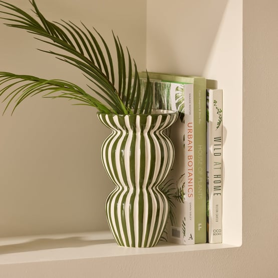 Coast Green & White Tall Vase